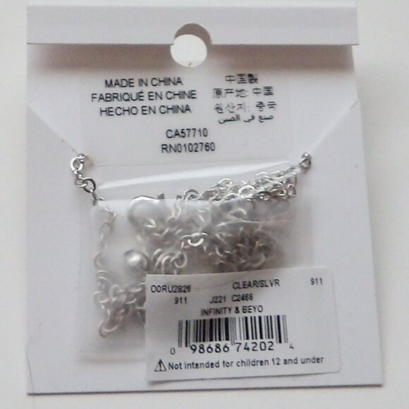 Kate Spade Infinity & Beyond Knot Necklace Silver Tone NWT - Picture 5 of 5